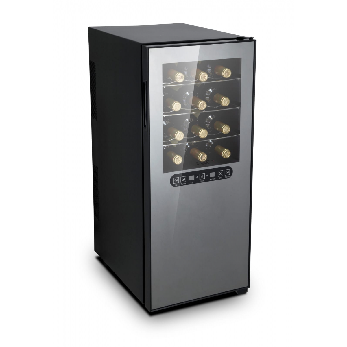 Vivant V24MD 24瓶雙溫區酒櫃: 雙獨立電子製冷、觸控面板、防震寧靜